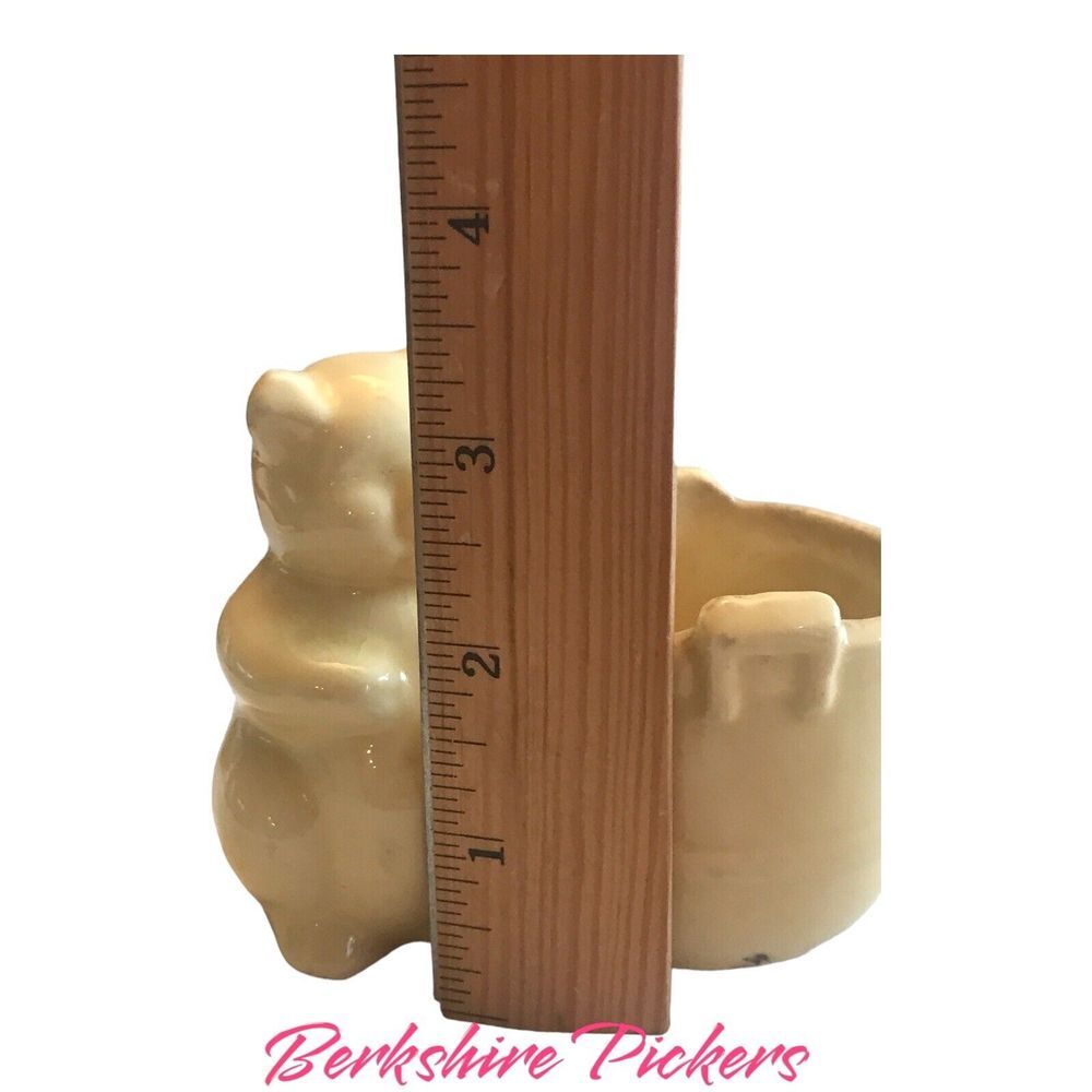 Shawnee Yellow PIG with Barrel Small Succulent Planter BB13 - Picture 7 of 8